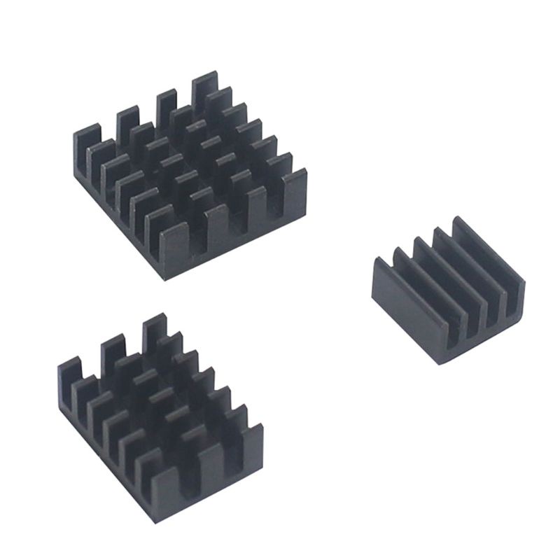 Set 3 bộ tản nhiệt bằng nhôm kèm băng dính cho Raspberry Pi 4B | BigBuy360 - bigbuy360.vn