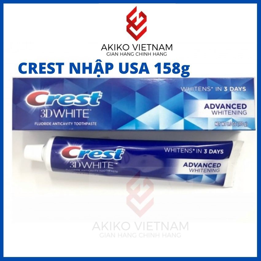 Kem đánh răng ❤ FREESHIP ❤ Kem đánh răng Crest 3D White Advanced Whitening 158g – cres, kem trắng răng