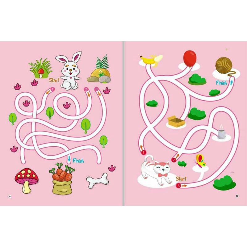 COMBO 4 cuốn Trò chơi Mê Cung Tìm Kiếm phát triển trí tuệ- phiên bản Wipe Clean: Viết xóa được. Tặng kèm 2 bút