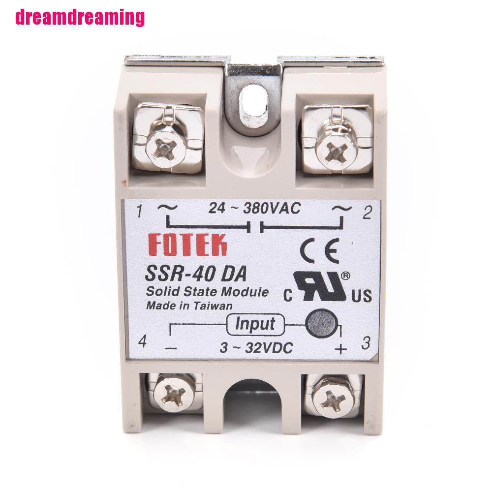 [DM]Industrial Solid State Relay SSR 40A with Protective Flag SSR-40DA 40A DC control AC