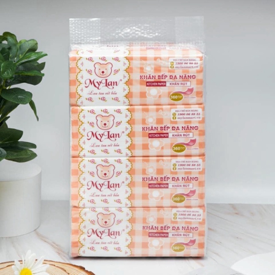 Khăn giấy rút lau bếp đa năng Mylan, hàng VN chất lượng