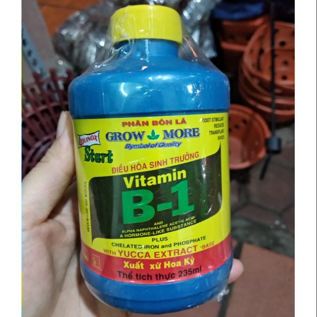 Vitamin B1 Growmore Phân Bón Hoa Lan-Cây Cảnh Cao Cấp (Lọ 235ML)