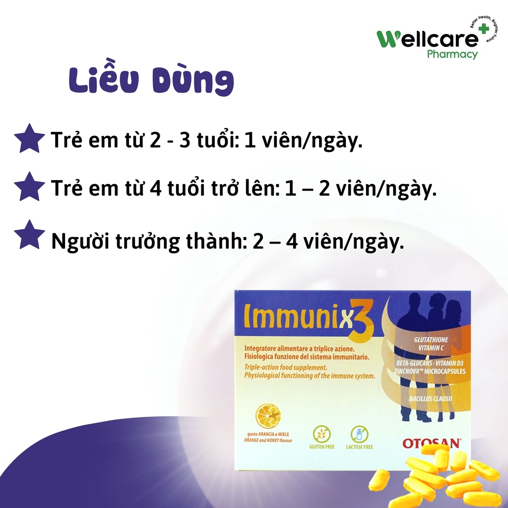 Viên nhai Immunix3  – Tăng cường hệ miễn dịch cho trẻ em và người lớn