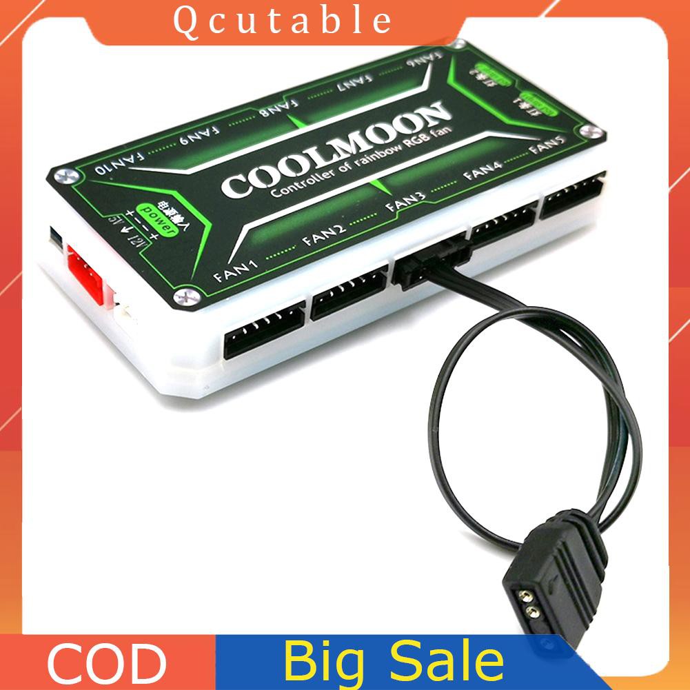 Cáp chuyển đổi bộ điều khiển quạt Coolmoon 4 pin/6 pin nhỏ sang cáp 5V ARGB 3Pin