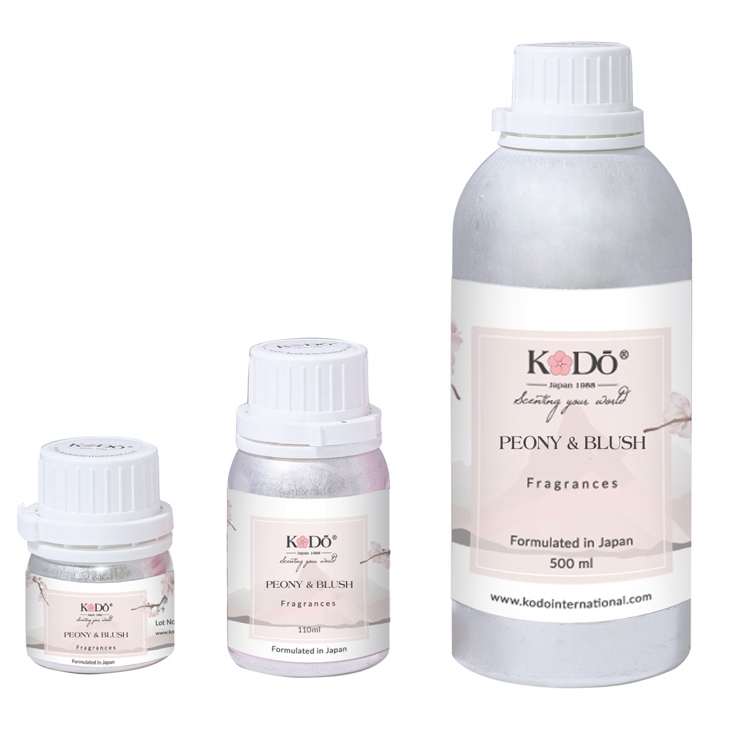 Tinh Dầu Nước Hoa Nguyên Chất - KODO - Peony &amp; Blush - Hương Hoa Ngọt - Hương thơm độc đáo - 50ml/110ml/500ml