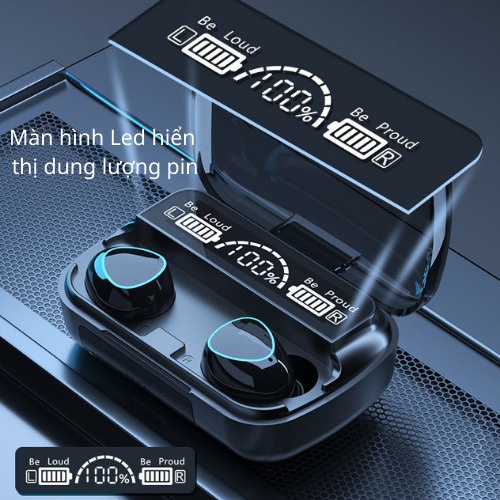Tai nghe không dây M10 TWS 5.1 bản Quốc tế bluetooth, cảm ứng chống nước IPX7, chống ồn tích hợp sạc dự phòng 2000 mAh