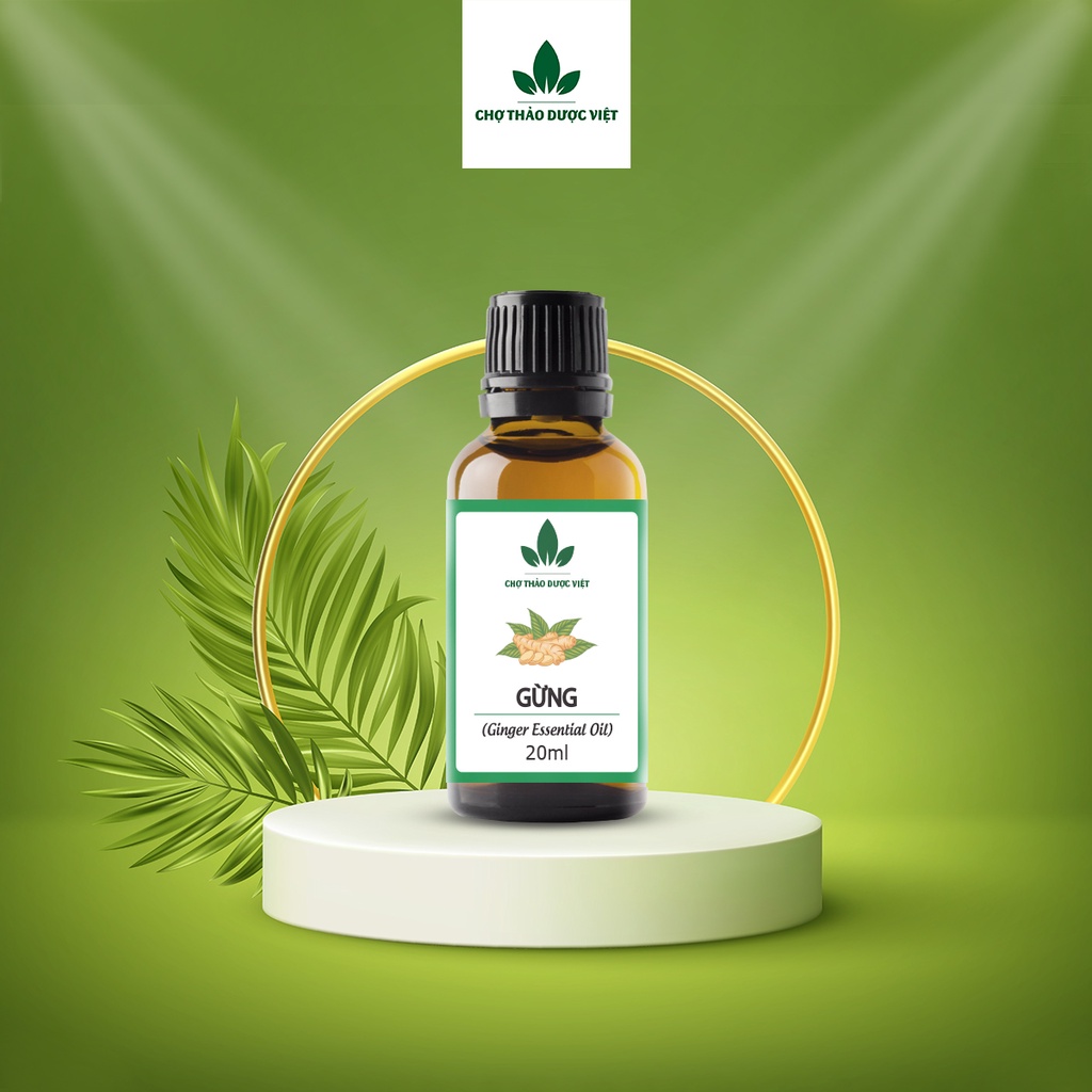 Tinh dầu Gừng nguyên chất 20ml, massage giảm mỡ bụng, đùi, bắp tay, bắp chân hiệu quả - Chợ Thảo Dược Việt