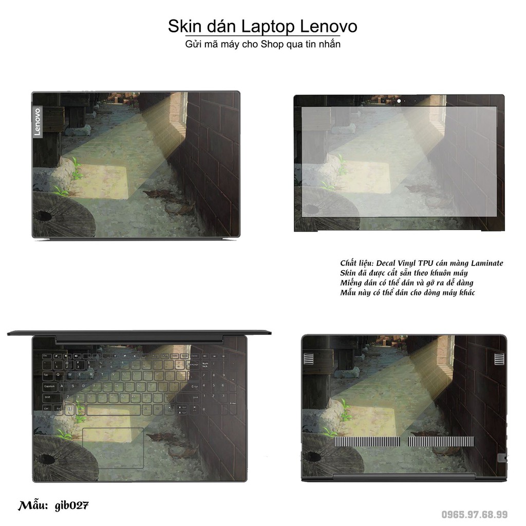 Skin dán Laptop Lenovo in hình Ghibli anime (inbox mã máy cho Shop)