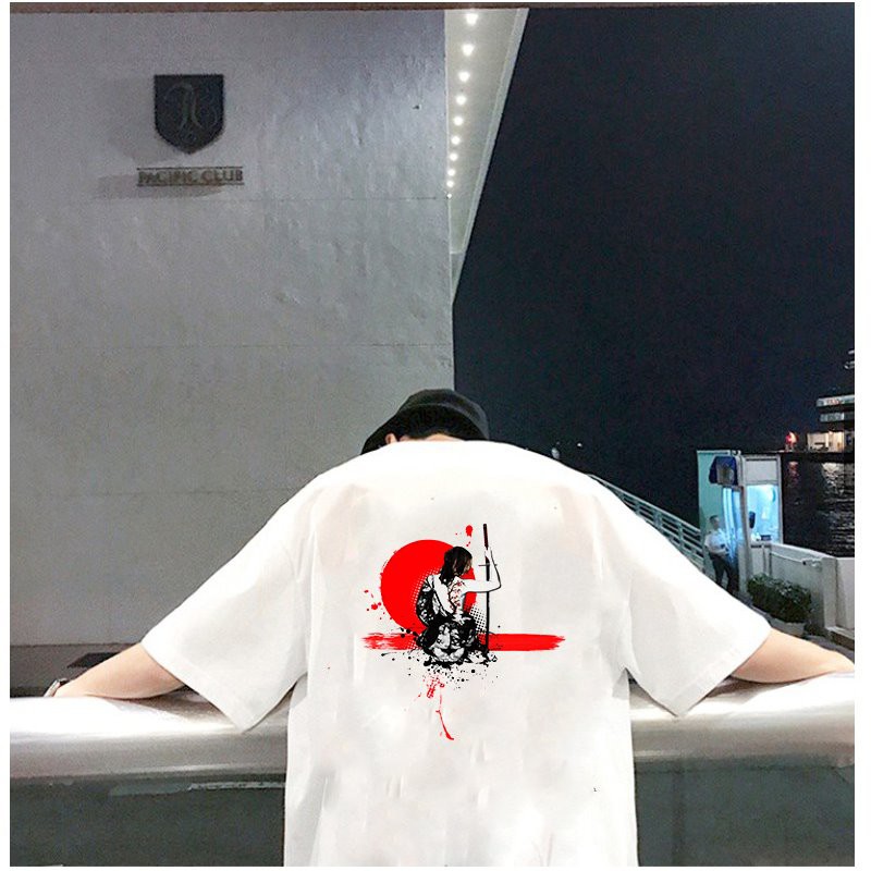 Áo thun unisex độc lạ Samurai form rộng vải dày mịn 2019T1802