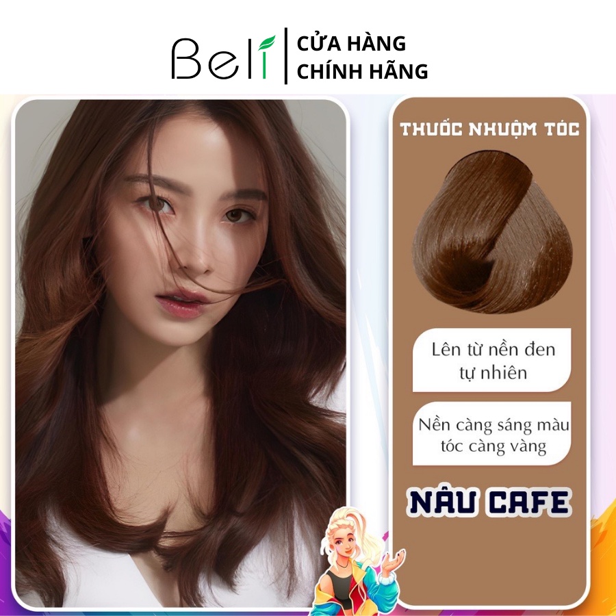 Thuốc Nhuộm Tóc KOOLPRO Màu NÂU CÀ PHÊ Không Tẩy - Beli Official Store