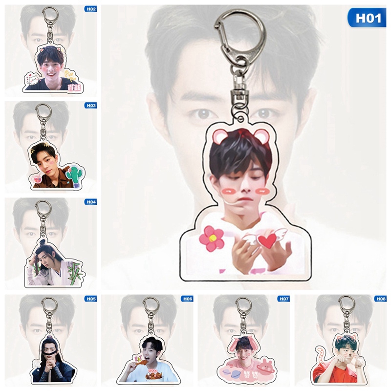 Móc khóa hai mặt hình người nổi tiếng bằng chất liệu acrylic