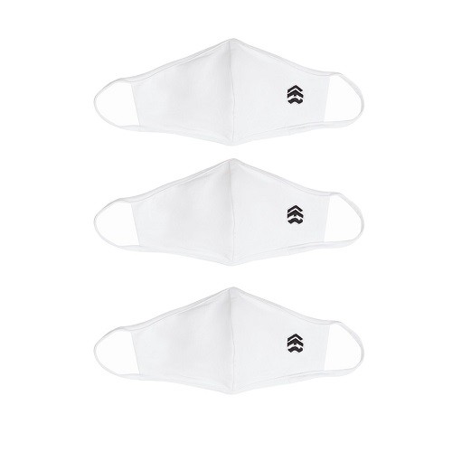 5THEWAY 3 PACK 5TW/RTW REGULAR MASK™ in WHITE/BLACK aka Combo 3 Khẩu Trang Trắng Logo Thêu Màu Đen