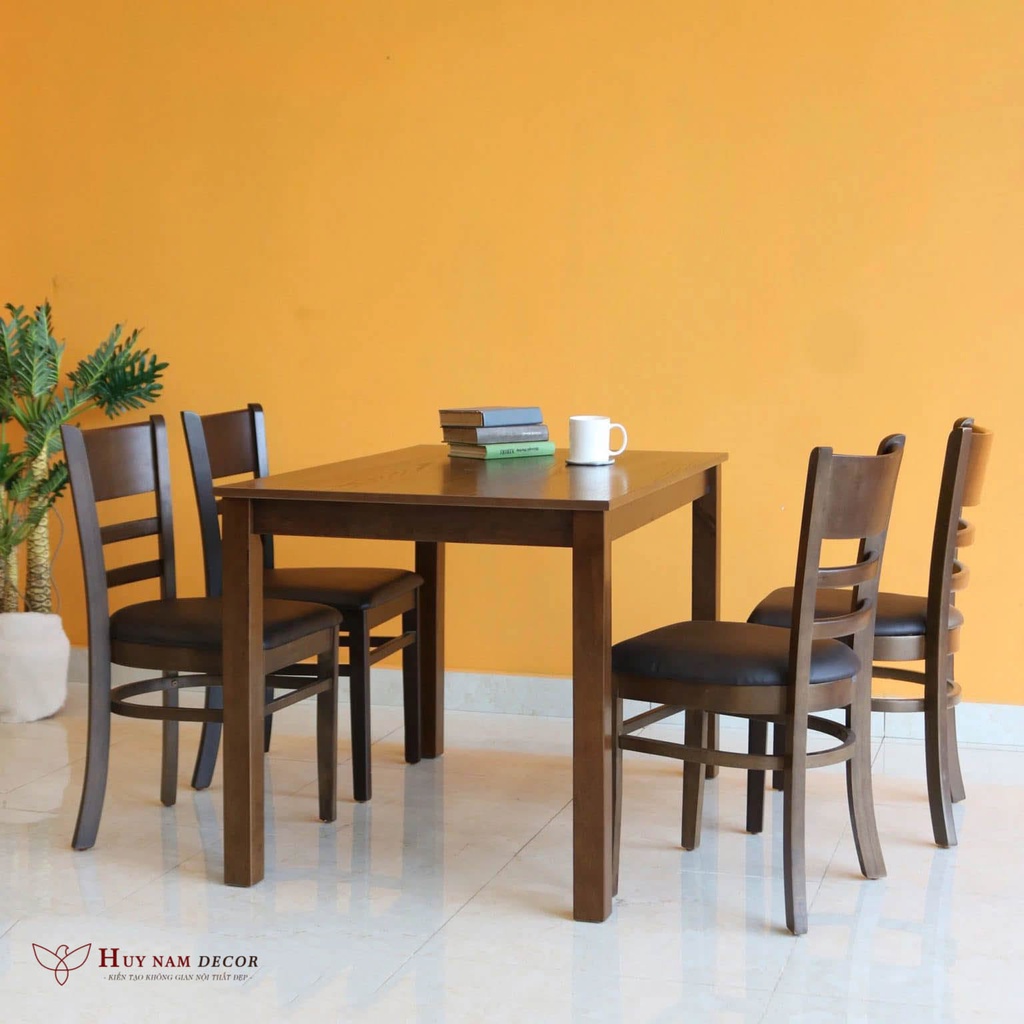 Bộ bàn ăn gỗ Cabin 1m2 - Ngồi được 4 - 6 ghế