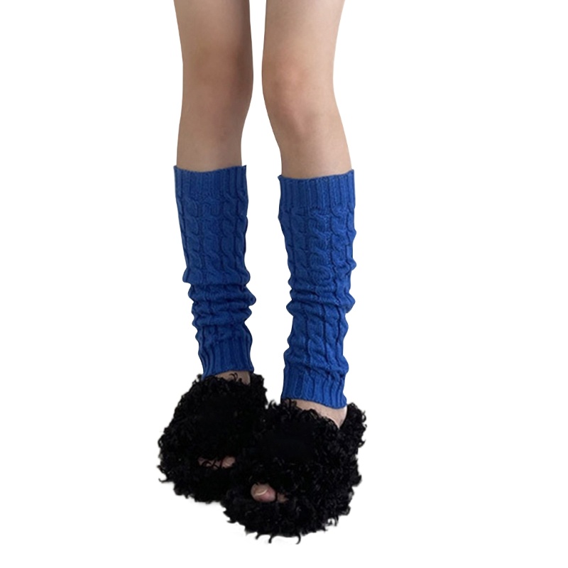 Youyo Vớ Dệt Kim Ống Lửng Màu Kẹo Trơn Giữ Ấm Chân Mùa Thu Đông Harajuku Cho Nữ Sinh Soc