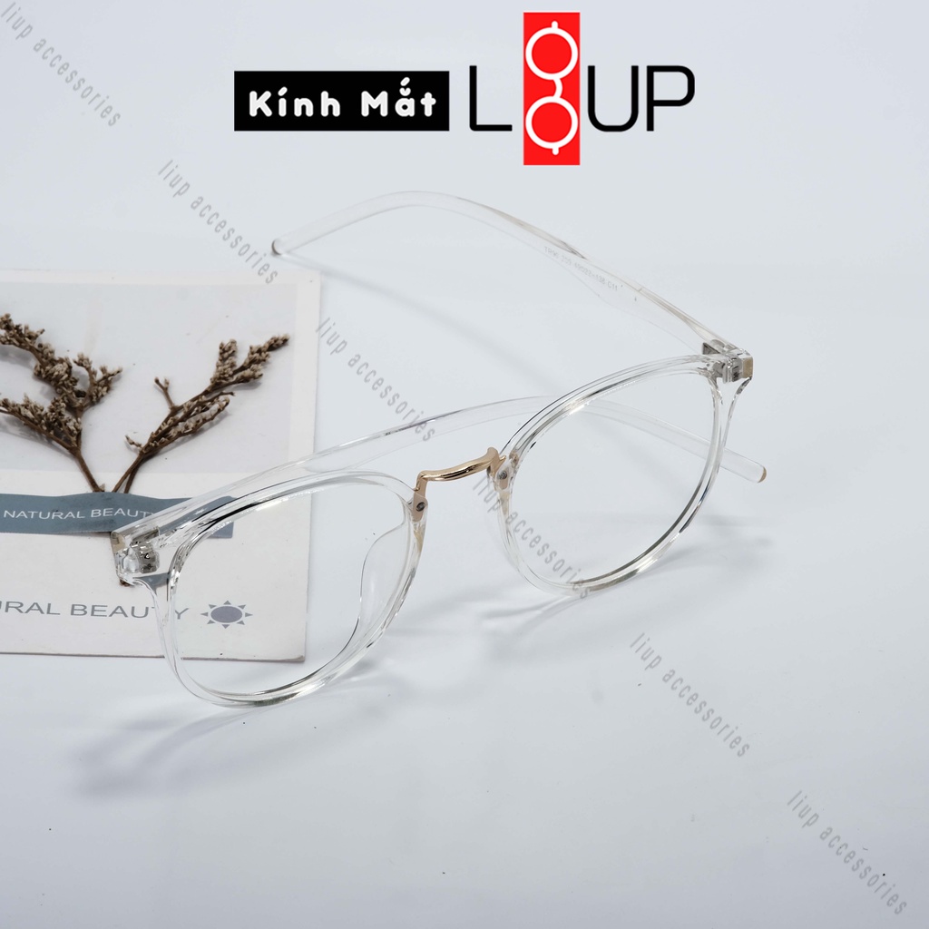 Gọng kính cận nam nữ mắt tròn nhựa dẻo 209 Liupeyewear nhiều màu phù hợp nhiều form mặt thời trang unisex