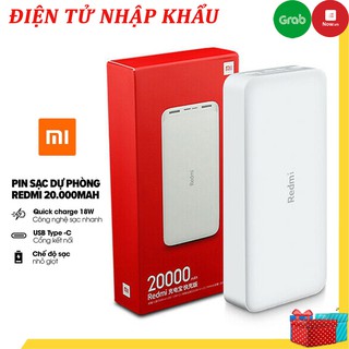 Pin sạc dự phòng Xiaomi Redmi 10000/20000mAh - sạc nhanh 2 cổng - Chính hãng Xiaomi