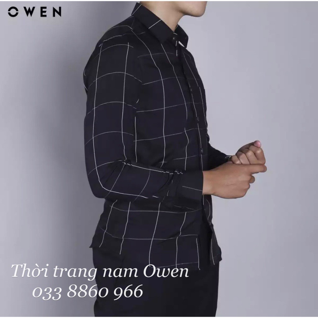 OWEN - Áo sơ mi dài tay Owen vải sợi Sen AS90772