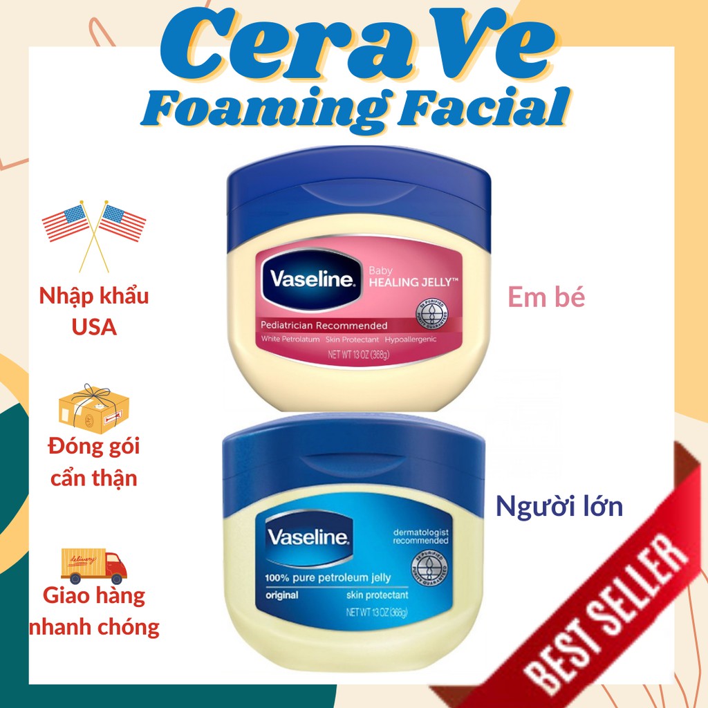 [ĐỦ LOẠI] Sáp Dưỡng Ẩm VASELINE Healing Jelly (368g)