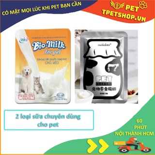 (1 gói) Sữa cho chó mèo (2 loại) Bio Milk (100gr bột) và sữa chua cho chó mèo biếng ăn (50ml nước)