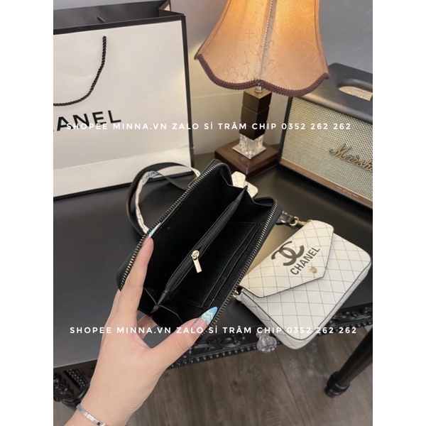 Túi Đeo Chéo Nữ Đẹp Sét 3 Món Dáng Bì Thư In Vạch Chéo Nổi