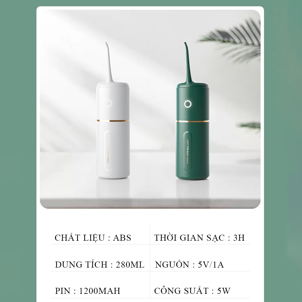 Máy Tăm Nước, tăm nước cầm tay Oral Irrigator - Tăm nước vệ sinh răng miệng cực sạch công nghệ Châu Âu 3 chế độ phun