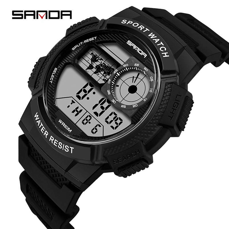 Đồng Hồ SANDA Dành Cho Nam Có Màn Hình Kỹ Thuật Số Đèn LED | BigBuy360 - bigbuy360.vn