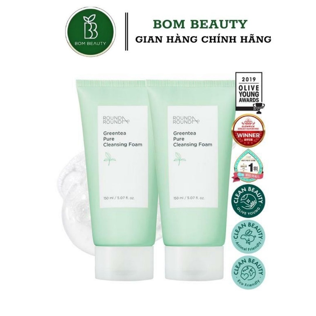 Sữa rửa mặt Roundaround green tea pure cleansing foam