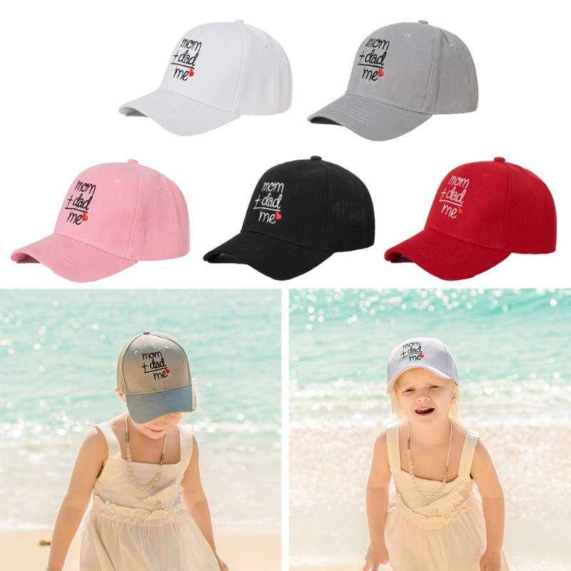 Inn Mũ Lưỡi Trai Chống Nắng Thêu Chữ Mom Dad Love Me Phong Cách Hip Hop