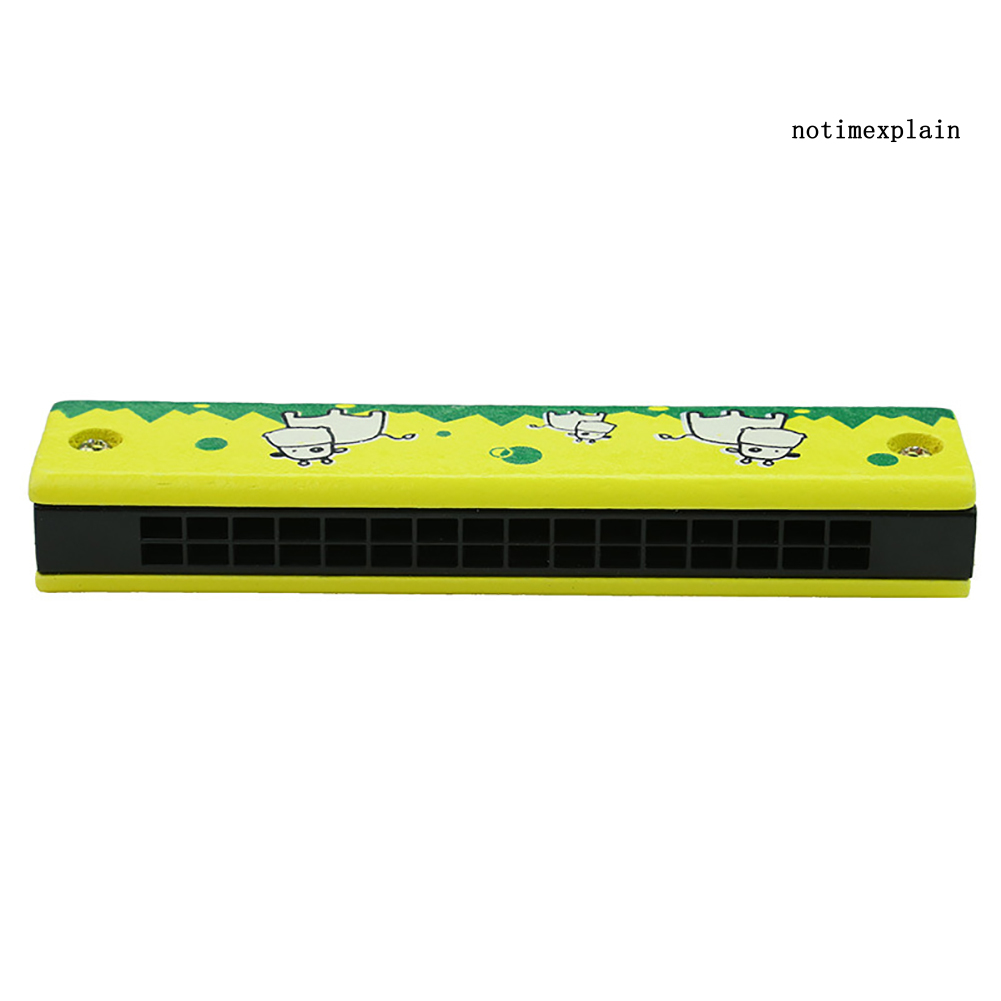 Kèn Harmonica gỗ 16 lỗ hoạ tiết trái cây độc đáo cho bé