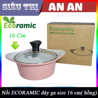 Nồi đúc vân đá ecoramic hàn quốc 16cm đáy ga