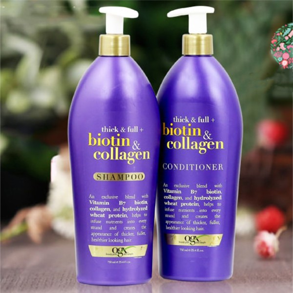 Dầu Gội Xả Biotin & Collagen 750ml