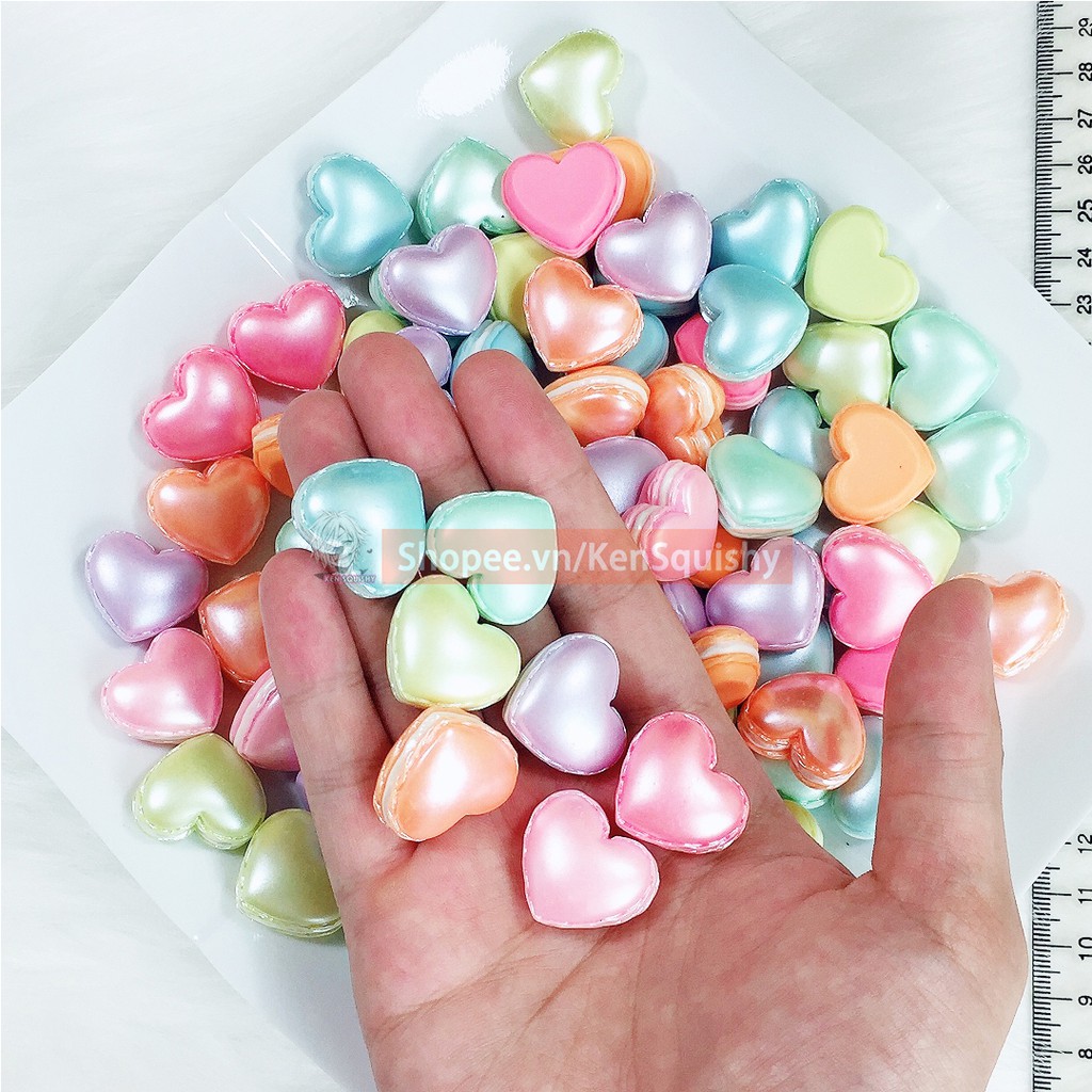 Charm Bánh Macaron Trái Tim Ngẫu Nhiên Trang Trí Slime / Ốp Điện Thoại / Mô Hình / Gắn Dép Crocs