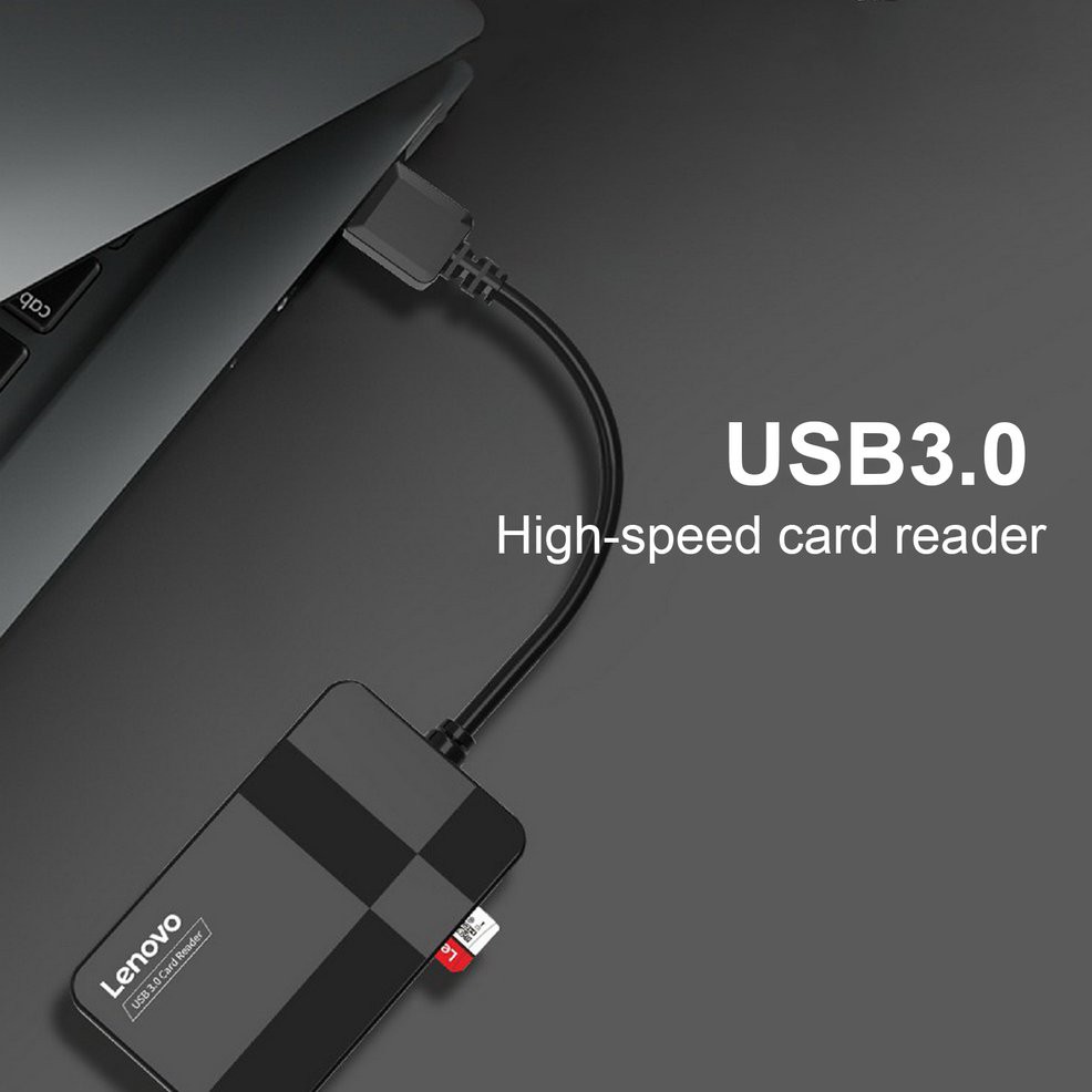 Đầu đọc thẻ nhớ 4 trong 1 TF CF MS lenovo d302 usb 3.0 5gbps