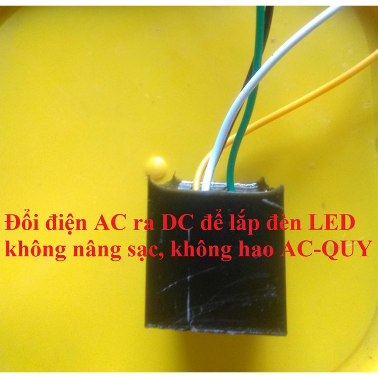 Cục chuyển điện AC-DC, lắp đèn LED xe máy, để không hao acquy