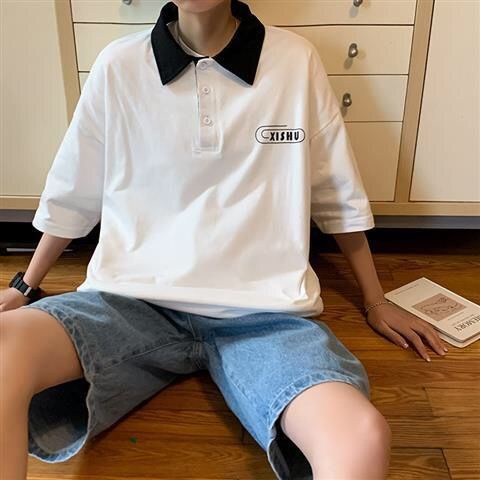 Áo polo Ngắn Tay Dáng Rộng Thời Trang Mùa Hè Dành Cho Nam