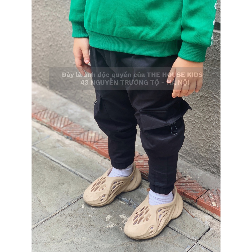 Quần jogger dài trẻ em kaki túi hộp bé trai THE HOUSE KIDS