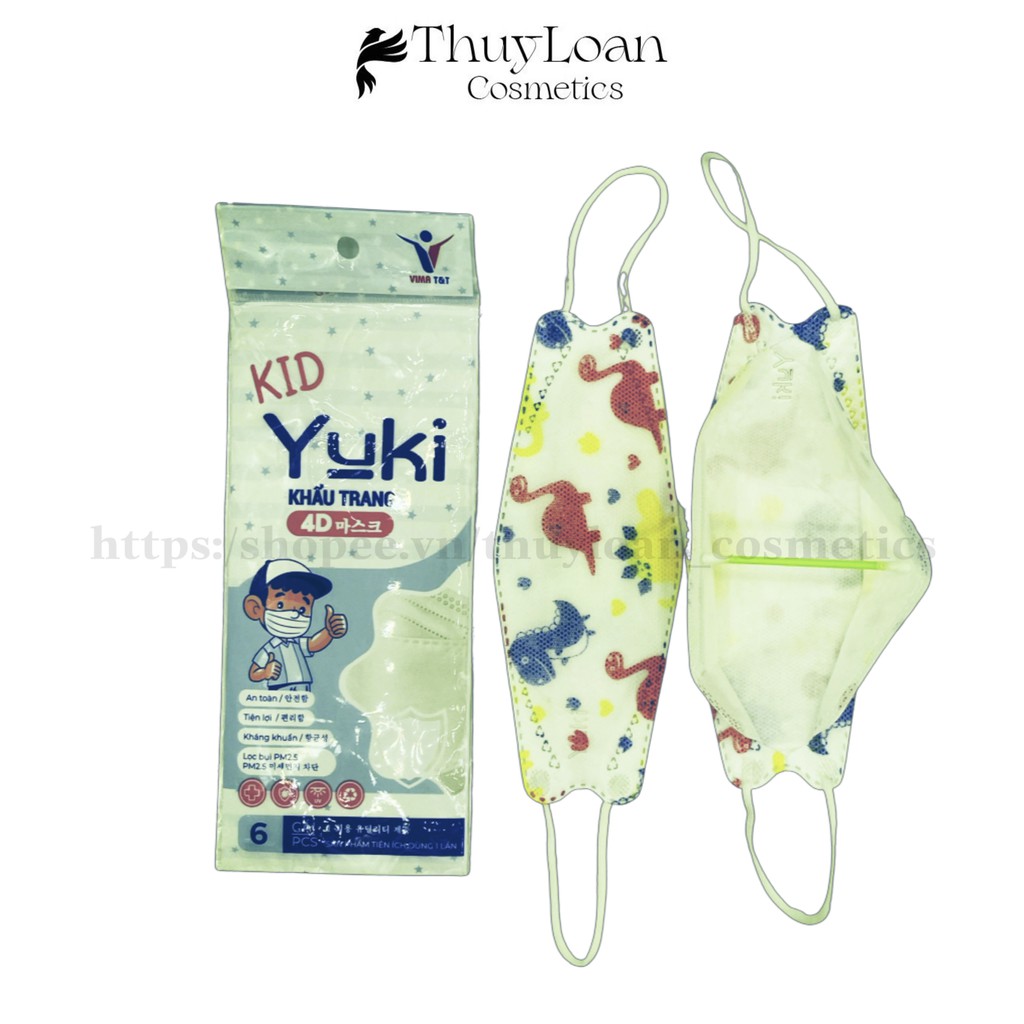 KF94 - Túi 6 cái Khẩu trang Trẻ Em 4D Yoki cho bé 4 Lớp Hàng Công Ty | BigBuy360 - bigbuy360.vn