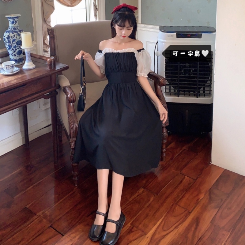 Đầm Perty midi dáng ôm màu tím thời trang mùa hè phong cách Hàn Quốc thanh lịch