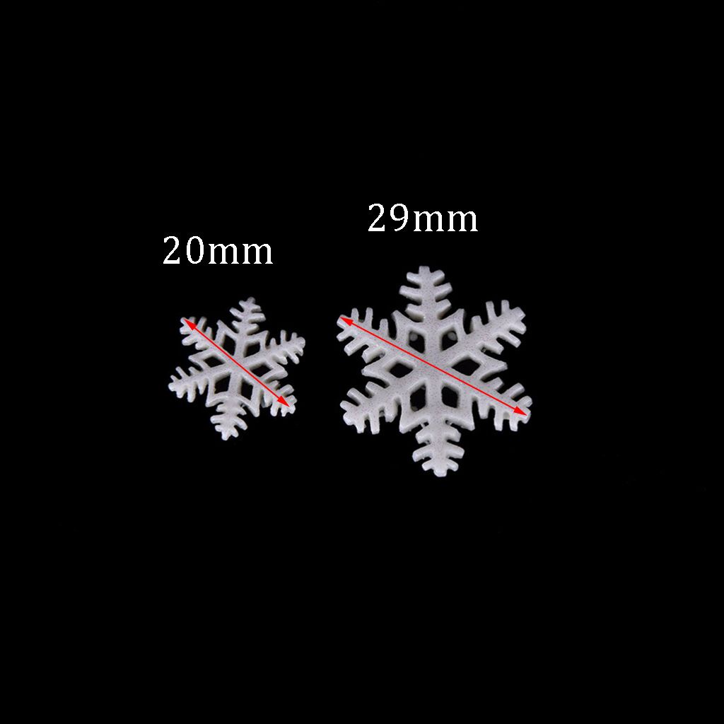 DARON Creative Christmas Ornaments White Xmas Tree  Decor Snowflake Crafts Photographic props Glitter 10 pcs/pack DIY Flat for Scrapbooking, Hair Clip, Christmas Embellishment