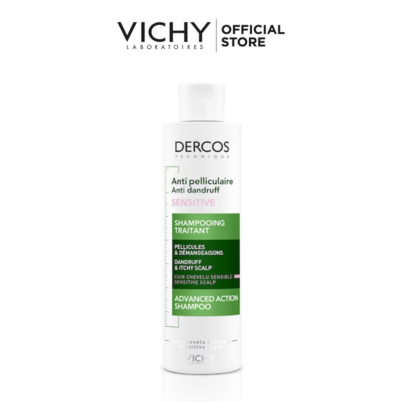 Dầu gội giúp giảm gàu cho da đầu dầu và nhạy cảm Vichy Dercos AntiPelliculaire 200ml