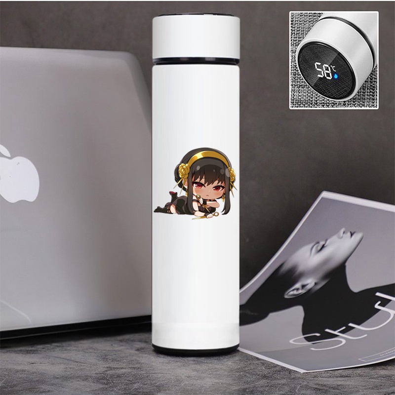 Bình giữ nhiệt đựng nước in hình SPY x Family ver nằm gia đình điệp viên anime chibi xinh xẵn dễ thương tiện lợi