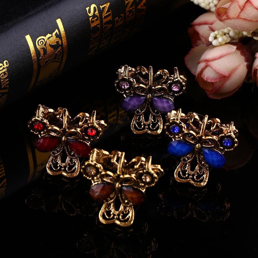 Kẹp tóc đính đá kiểu dáng vintage thời trang