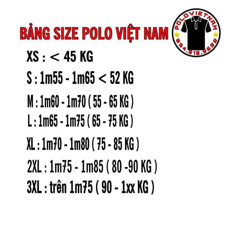 Áo polo Việt Nam Rồng Vàng - không xù lông, thấm hút mồ hôi tốt, vải co giãn thoải mái, hình ảnh sắc nét không phai màu