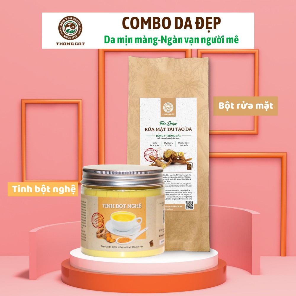 Combo dưỡng da mờ nám thảo dược Thông Cát giúp đẹp da, giảm mụn, chống lão hóa, tái tạo da, mờ nám tàn nhang tận gốc