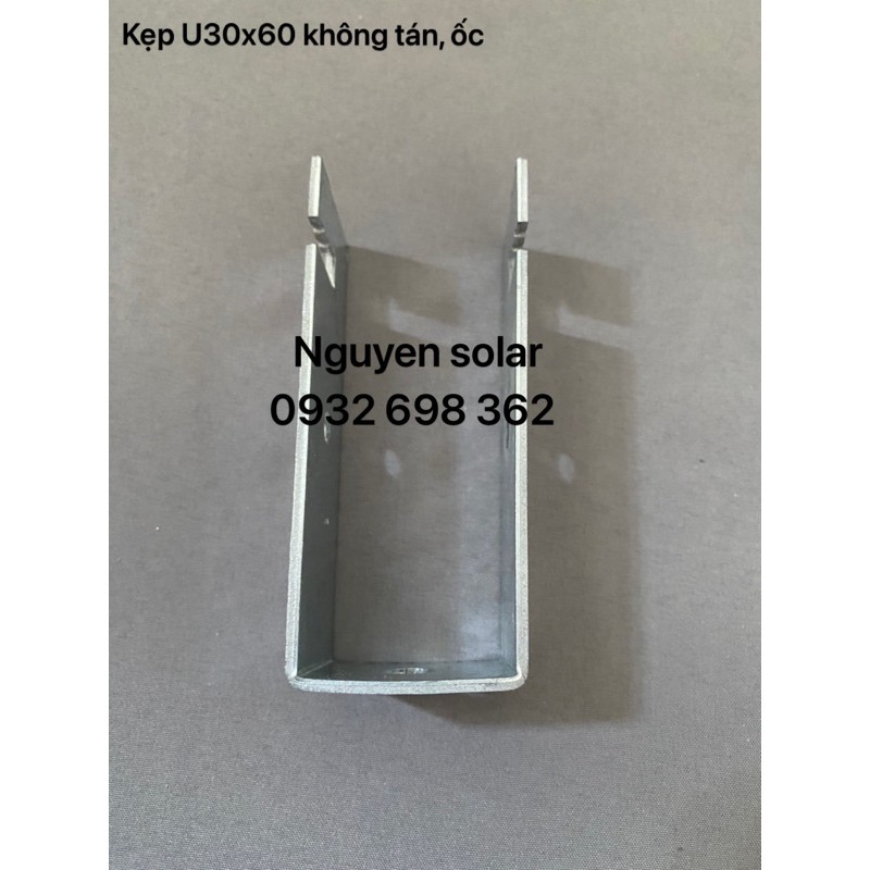 Pát U 30x60 Lắp Pin Năng Lượng Mặt Trời_KT 30x60 MM _Thép Mạ Kẽm_Inox 304_ Pát Kẹp Dưới Solar Panel