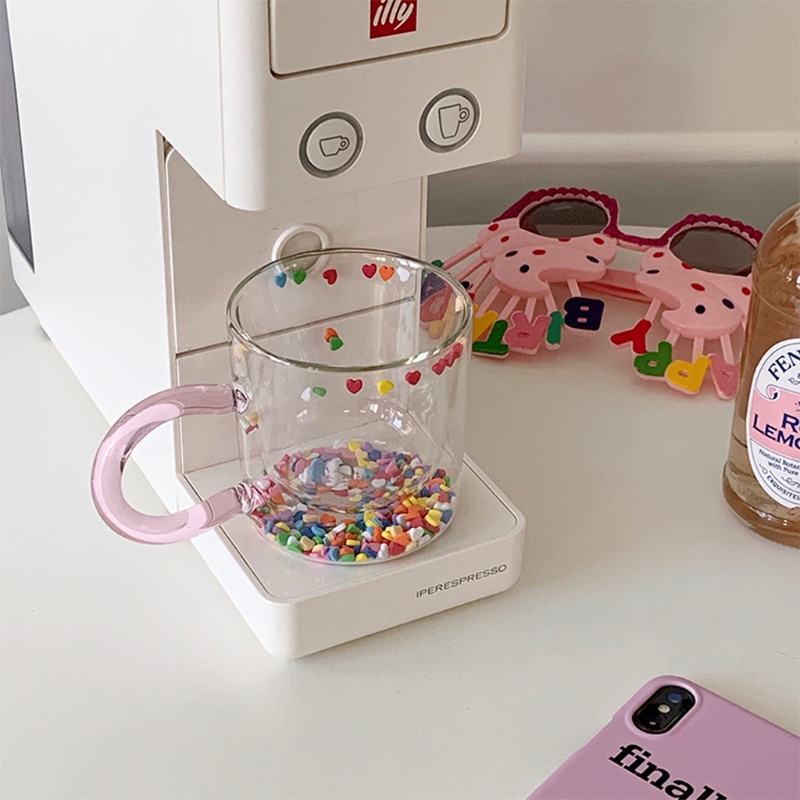 Ca nước kim tuyến hình trái tim dễ thương cho bé gái