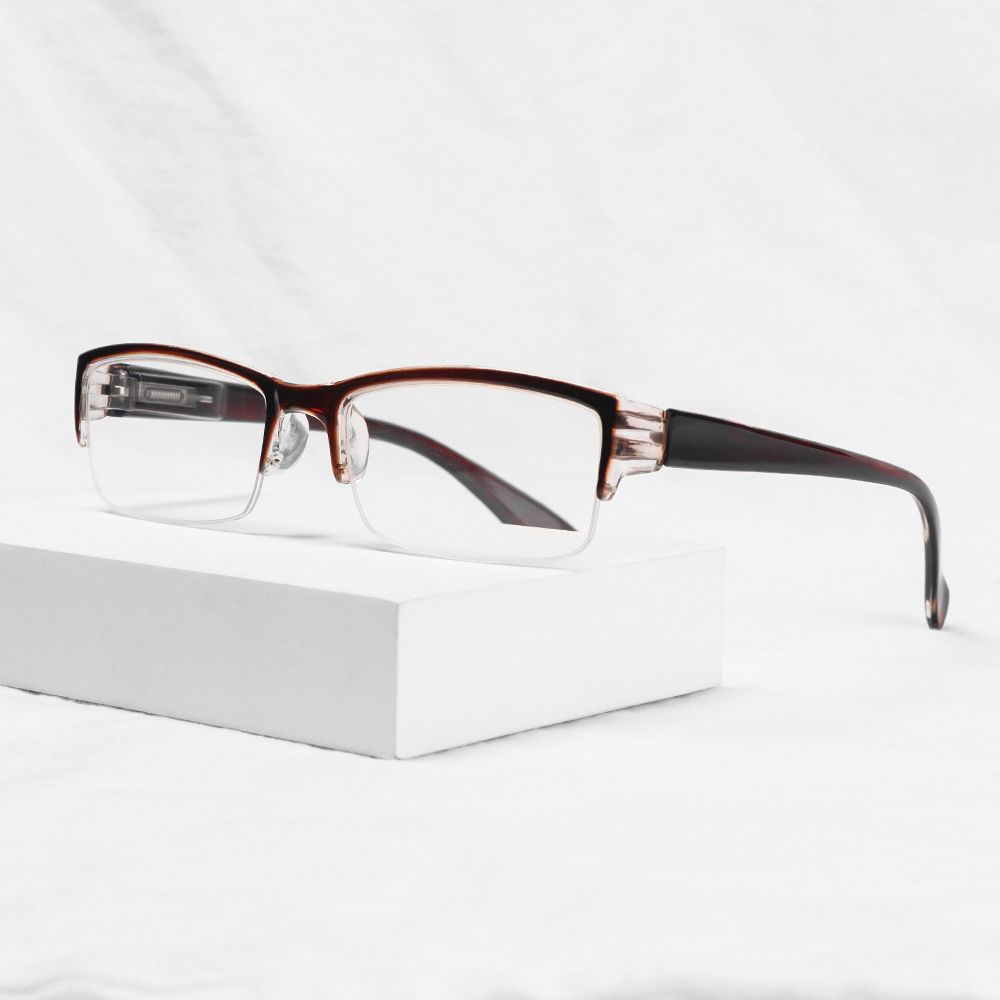 CLEVER +1.00~+4.00 Presbyopia Eyewear Ultralight Eyeglasses Reading Glasses Vision Care Portable Spring Hinge Unisex Diamond-cut/Multicolor
