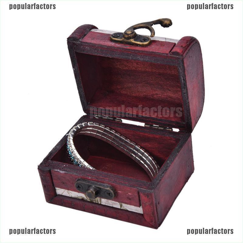 1 Hộp Trang Sức Bằng Gỗ Cổ Điển