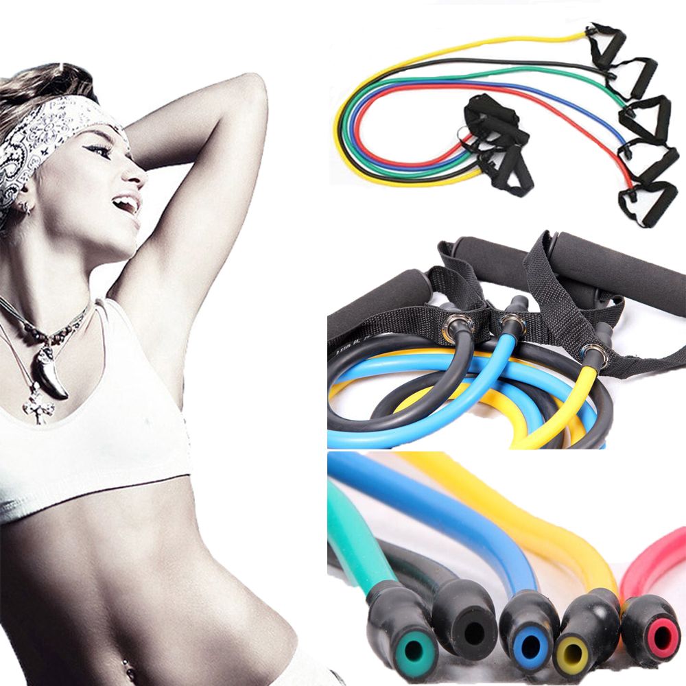 Dây Kéo Co Giãn Hỗ Trợ Luyện Tập Yoga/Thể Hình Tại Nhà