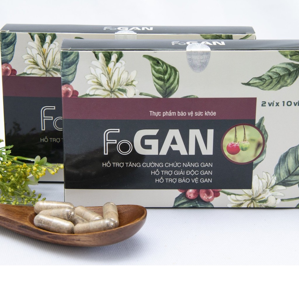 Viên uống Fogan – Hỗ trợ phòng ngừa và hạn chế tổn thương gan do rượu bia gây ra (Hộp 20 viên)